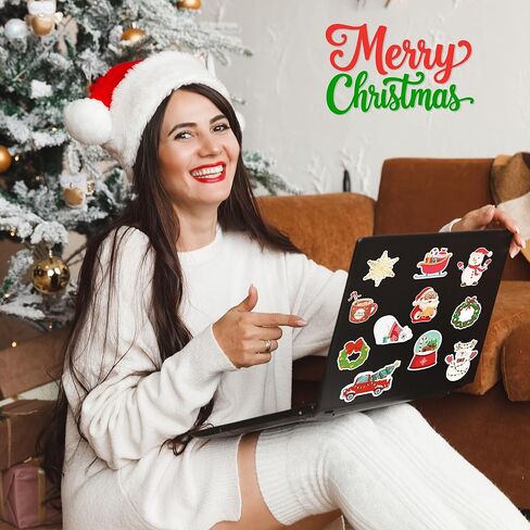 Stocking Stuffers - 100 PCS Christmas Stickers | Kids Christmas Gifts Games Crafts for Grandkids- Stocking Stuffers for Kids- Xmas Decorations Activities Party Favors Supplies in Saudi Arabia