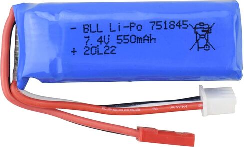 sea jump 2PCS 7.4V 550mAh Lithium Battery with 2in1 Charger for wltoys K969 K979 K989 K999 P929 P939 284131 High-Speed RC Car Accessories High-Rate Lithium Battery in Kuwait