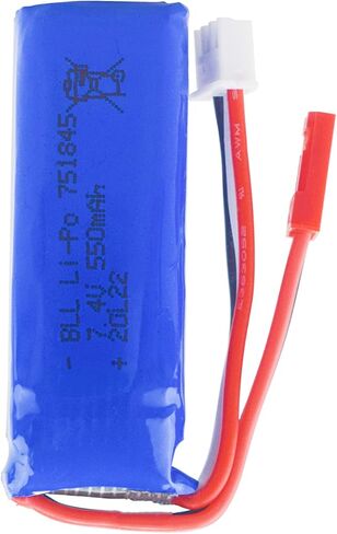 sea jump 2PCS 7.4V 550mAh Lithium Battery with 2in1 Charger for wltoys K969 K979 K989 K999 P929 P939 284131 High-Speed RC Car Accessories High-Rate Lithium Battery in Kuwait