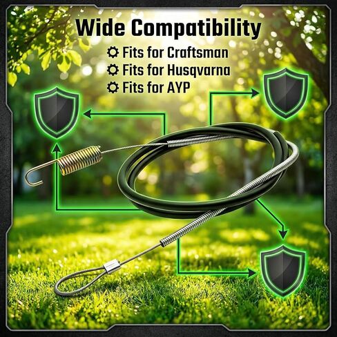 532110675 Tiller Clutch Cable Fits for Husqvarna, Poulan, Craftsman, Roper Rear Tyne Tillers, Replaces Part Number 110675X, Heavy Duty Control Cable with Protective Sleeve in Saudi Arabia