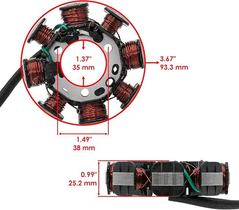 Caltric Stator And Gasket Compatible with Honda Crf150F Crf150 F Crf 150F 2006 2007 2008 2009-2017 in Kuwait