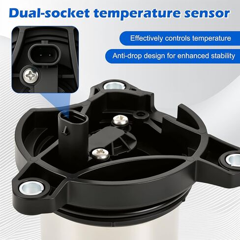 Engine Coolant Thermostat Housing Assembly with Gasket Compatible with Audi A4 A5 A6 A8 Q5 Q7 Q8 RS5 S4 S5 S6 SQ5 Porsche Cayenne Replace 06M121115K 06M121115G 06M121115H 06M121115J 9A712111511 in Saudi Arabia