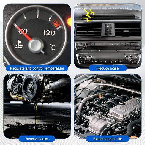 Engine Coolant Thermostat Housing Assembly with Gasket Compatible with Audi A4 A5 A6 A8 Q5 Q7 Q8 RS5 S4 S5 S6 SQ5 Porsche Cayenne Replace 06M121115K 06M121115G 06M121115H 06M121115J 9A712111511 in Saudi Arabia