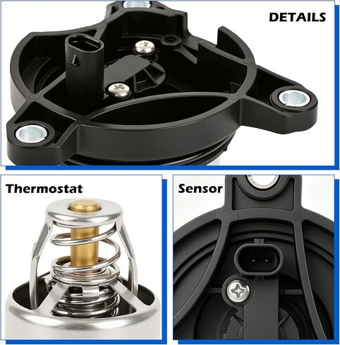 Engine Coolant Thermostat Housing Assembly with Gasket Compatible with Audi A4 A5 A6 A8 Q5 Q7 Q8 RS5 S4 S5 S6 SQ5 Porsche Cayenne Replace 06M121115K 06M121115G 06M121115H 06M121115J 9A712111511 in Saudi Arabia