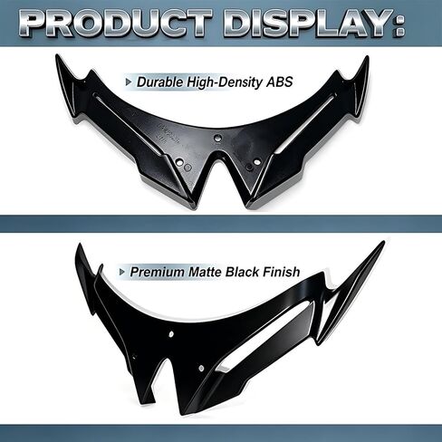 Front Fairing Winglet Black Fit for 2024 2025 2026 Kawasaki Ninja 500 - Perfect Fit & Quick Install Ninja 500 Accessories in Saudi Arabia