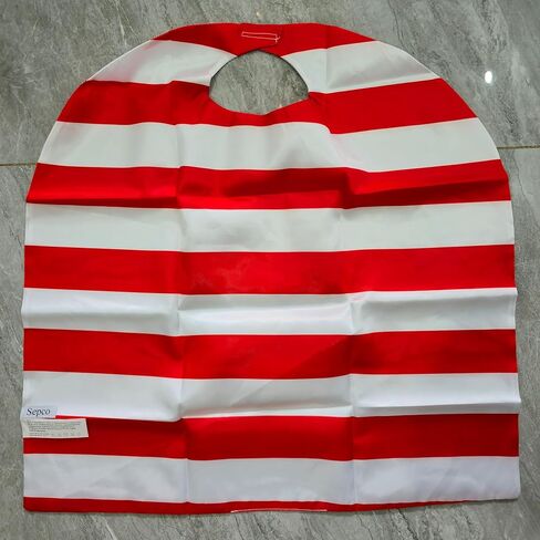 Striped Prisoner Capes and Masks for Kids Inmate Jail Costume Jailbird Prison Outfit Halloween Gangster Dress Up Beanie 3 Sets in Saudi Arabia