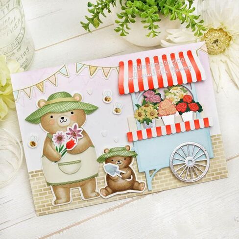 Flower Cart Dies for Card Making Market Carts Metal Cutting Dies for DIY Scrapbooking Embossing Stencil Die Cuts Punch Template Moulds Arts Crafts Scrapbooking Supplies Arts Crafts Photo Album Decor in Kuwait