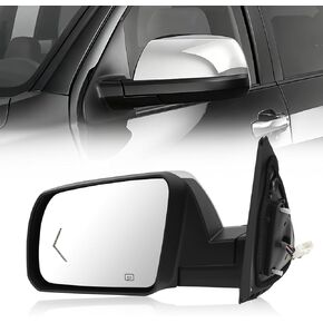 11 Pins Chrome Side Mirror Assembly Compatible with 2007-2013 Toyota Tundra 2008-2013 Sequoia With Heated Power Glass Signal Light Power Folding Puddle Light 879100C203 TO1321269(Right Passenger Side) in Saudi Arabia