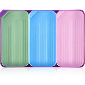SULIKJHUI 4 Pcs Diamond Art Tray, Rhinestone Sorting Tray Organizer with Multi-Color Sections, Storage Containers for DIY Crafts, Beading & Jewelry Making Accessories in Saudi Arabia