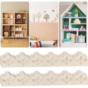 30 Pack Scalloped Wood Trim, Decorative Scallop Edge Molding Trim, Floral Cutout Pattern Design, DIY Wooden Molding for Dollhouse,Nursery, Hone Wall and Frame Decor,15.75x2.17 inch in Saudi Arabia