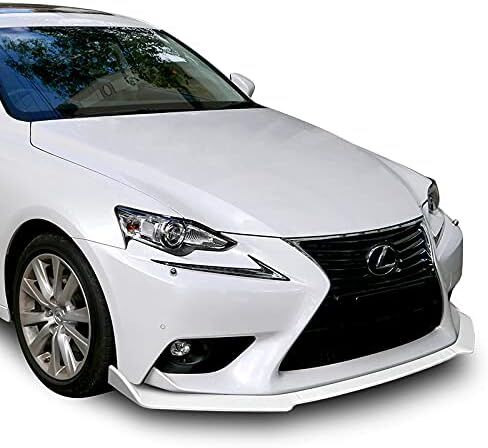 3-Piece Front Bumper Lip fit for compatible with 2014 2015 2016 Lexus IS250/IS350/IS200t (Not Fit F-Sport Model Bumper), Front Bumper Lip Spoiler Air Chin Body Kit Splitter, Glossy White in Kuwait