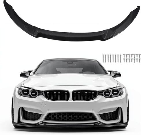 Front Bumper Lip Spoiler Splitter Body Kit ABS Fit for BMW 3 Series F80 M3 F82 F83 M4 2015 2016 2017 2018 2019 2020 CS Style (Carbon Fiber Look) in Kuwait