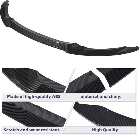 Front Bumper Lip Spoiler Splitter Body Kit ABS Fit for BMW 3 Series F80 M3 F82 F83 M4 2015 2016 2017 2018 2019 2020 CS Style (Carbon Fiber Look) in Kuwait