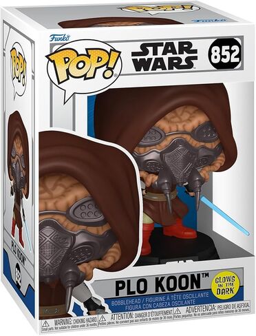 Funko Pop! Star Wars: Clone Wars - Plo Koon - Glow in the Dark - Collectable Vinyl Figure - Gift Idea - Official Merchandise - Toys for Kids & Adults - Star Wars Fans in Kuwait