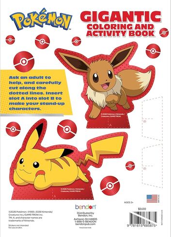 Pokémon 192-Page Coloring Book for Kids – Large Coloring Book for Boys & Girls Ages 3-10, Official Book Featuring Pikachu and Favorite Pokémon Characters in Kuwait