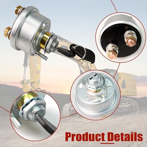 7N0718 Master Power Starter Disconnect Switch, for Caterpillar Excavators, Dump Trucks and Other 12-24 Volt Heavy Equipment 725 730 735 740 D250E D300E D350E D400E 825 816, 7H7290 7N-0718 7H-7290 in Saudi Arabia