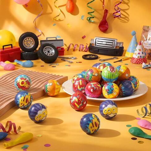 24 Pcs Hero Themed Stress Balls Party Favors for Boys Girls Kids Fidget Toys Bulk Anxiety Relief Balls for Stress Toy Game Birthday Party Decoration in Kuwait