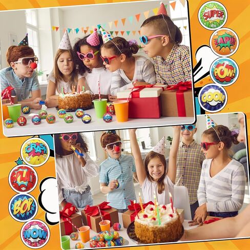 24 Pcs Hero Themed Stress Balls Party Favors for Boys Girls Kids Fidget Toys Bulk Anxiety Relief Balls for Stress Toy Game Birthday Party Decoration in Kuwait
