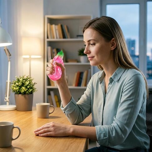 Dragon Fruit Squishy, Fruit Squishies Tool for Stress Relief, Squishy Dragon Fruits Tool for Relaxation and Focus, Squishy Fruits Tools with Glitter Details in Saudi Arabia