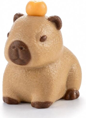 Original Design Cute Sticky Taba Capybara Squishy, Soft Silicone Squeeze Toy, Realistic Animal Stress Relief Fidget, Sensory Kawaii Toy for Kids Ages 3+, Desk Decor & Birthday Gift in Kuwait