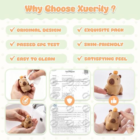 Original Design Cute Sticky Taba Capybara Squishy, Soft Silicone Squeeze Toy, Realistic Animal Stress Relief Fidget, Sensory Kawaii Toy for Kids Ages 3+, Desk Decor & Birthday Gift in Kuwait