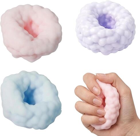3PCS Crunchy Stress Ball, Ice Skin Noisy Fidget Sensory for Focus and Anxiety Relief, Office and Classroom Fidget, Slow Rising Squeeze Stress Balls for Adults in Saudi Arabia