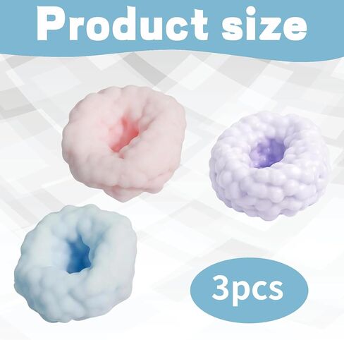 3PCS Crunchy Stress Ball, Ice Skin Noisy Fidget Sensory for Focus and Anxiety Relief, Office and Classroom Fidget, Slow Rising Squeeze Stress Balls for Adults in Saudi Arabia