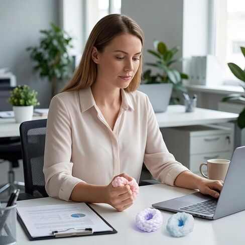 3PCS Crunchy Stress Ball, Ice Skin Noisy Fidget Sensory for Focus and Anxiety Relief, Office and Classroom Fidget, Slow Rising Squeeze Stress Balls for Adults in Saudi Arabia