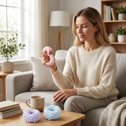 3PCS Crunchy Stress Ball, Ice Skin Noisy Fidget Sensory for Focus and Anxiety Relief, Office and Classroom Fidget, Slow Rising Squeeze Stress Balls for Adults in Saudi Arabia
