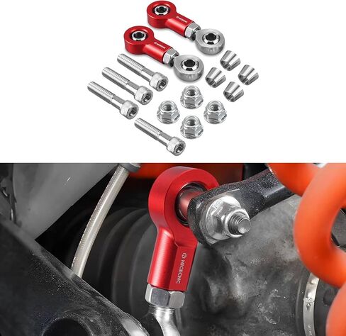 NICECNC M12 Front Sway Bar Stabilizer End Link Kit قابل للتعديل متوافق مع Can Am Maverick X3 4x4 XMR Turbo DPS 2020-2021، 4x4 XRS Sma-Shox Turbo 2023، انظر التركيبات باللون الأسود in Kuwait