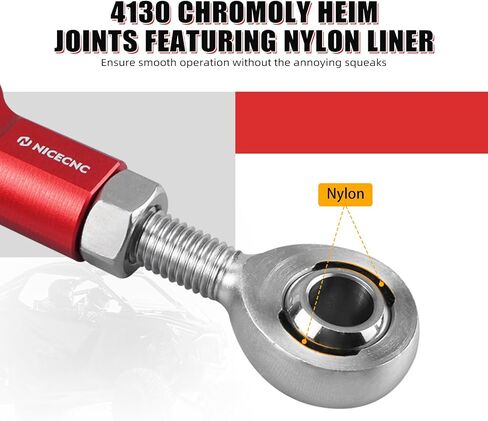 NICECNC M12 Front Sway Bar Stabilizer End Link Kit قابل للتعديل متوافق مع Can Am Maverick X3 4x4 XMR Turbo DPS 2020-2021، 4x4 XRS Sma-Shox Turbo 2023، انظر التركيبات باللون الأسود in Kuwait