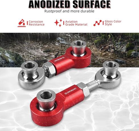 NICECNC M12 Front Sway Bar Stabilizer End Link Kit قابل للتعديل متوافق مع Can Am Maverick X3 4x4 XMR Turbo DPS 2020-2021، 4x4 XRS Sma-Shox Turbo 2023، انظر التركيبات باللون الأسود in Kuwait