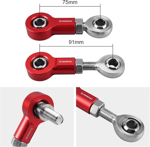 NICECNC M12 Front Sway Bar Stabilizer End Link Kit قابل للتعديل متوافق مع Can Am Maverick X3 4x4 XMR Turbo DPS 2020-2021، 4x4 XRS Sma-Shox Turbo 2023، انظر التركيبات باللون الأسود in Kuwait