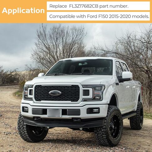 Left Driver Side Door Mirror Assembly Compatible with Ford F150 2015-2020 with Turn Signal, Power Heated, Blind Spot Glass Replaces ‎FL3Z17683CB (6 Pins) in Kuwait
