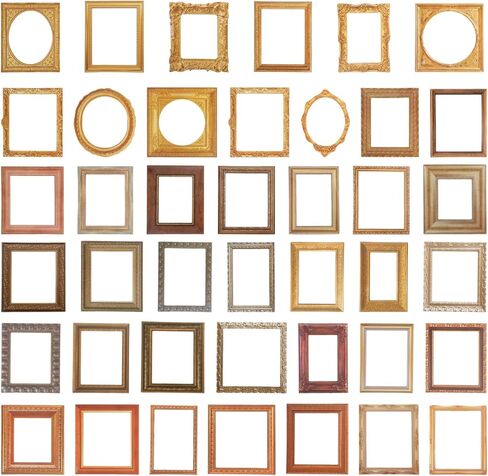 120 Pcs Frame Stickers for Scrapbooking, 40 Designs Self-Adhesive Vintage Picture Frame Stickers, Decorative Paper Scrapbook Frames for DIY Crafts Junk Journal & Albums in Kuwait