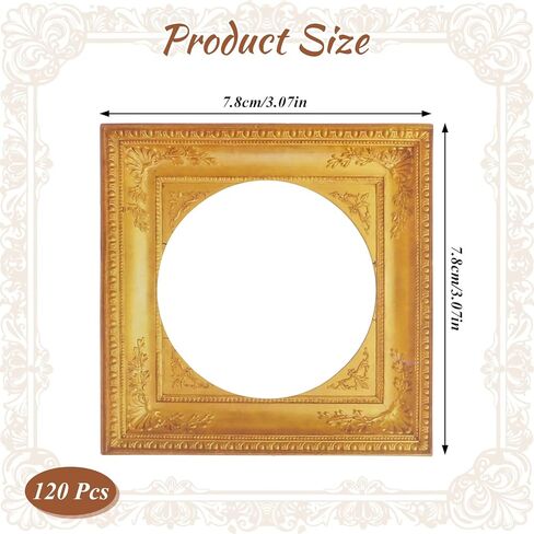 120 Pcs Frame Stickers for Scrapbooking, 40 Designs Self-Adhesive Vintage Picture Frame Stickers, Decorative Paper Scrapbook Frames for DIY Crafts Junk Journal & Albums in Kuwait