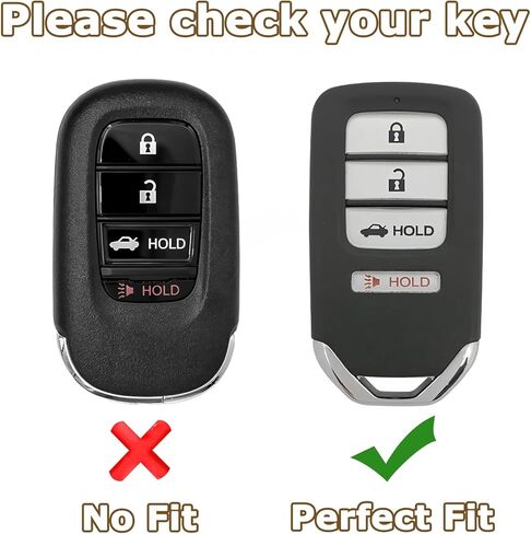 2PCS for Honda Key Fob Cover 4-Button Protector with Keychain Fit for Ridgeline(2020-2023), HR-V(2016-2022), FIT(2018-2020), Insight LX(2019-2020), CR-V(2015-2016) in Saudi Arabia