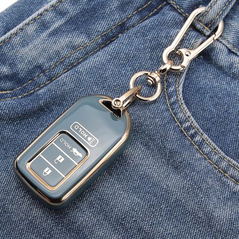 2PCS for Honda Key Fob Cover 4-Button Protector with Keychain Fit for Ridgeline(2020-2023), HR-V(2016-2022), FIT(2018-2020), Insight LX(2019-2020), CR-V(2015-2016) in Saudi Arabia