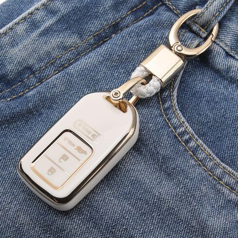 2PCS for Honda Key Fob Cover 4-Button Protector with Keychain Fit for Ridgeline(2020-2023), HR-V(2016-2022), FIT(2018-2020), Insight LX(2019-2020), CR-V(2015-2016) in Saudi Arabia