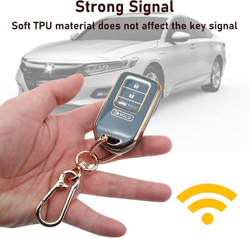 2PCS for Honda Key Fob Cover 4-Button Protector with Keychain Fit for Ridgeline(2020-2023), HR-V(2016-2022), FIT(2018-2020), Insight LX(2019-2020), CR-V(2015-2016) in Saudi Arabia