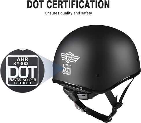 KRN Half-Face Motorcycle Helmet for Adults Men & Women – DOT Approved Open Face Helmet for Motorbike Chopper Scooter Cycling KY-883 in Saudi Arabia