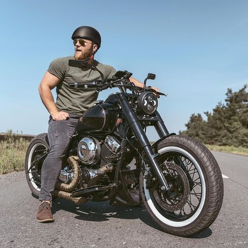 KRN Half-Face Motorcycle Helmet for Adults Men & Women – DOT Approved Open Face Helmet for Motorbike Chopper Scooter Cycling KY-883 in Saudi Arabia