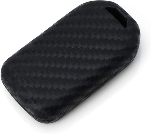 iJDMTOY Carbon Fiber Finish Soft Silicone Key Fob Cover Compatible with Acura ILX TL RDX ZDX 3/4 Buttons Keyless Fob Smart Key (Black Twill Weave Pattern) in Kuwait