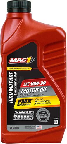 Mag 1 64839 High Mileage Synthetic Blend SAE 10W-30 Motor Oil - 1 Quart (Pack of 6) in Kuwait