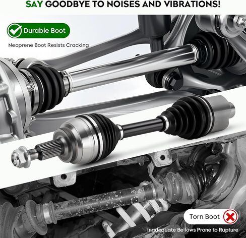 Front CV Axle Shaft Assembly (4WD Only, NOT for RWD) Fit for Dodge Ram 1500 2002-2010 V6 3.7L V8 4.7L, 2003-2010 V8 5.7L, 2002-2003 V8 5.9L, for Ram 1500 2011 3.7L 4.7L 5.7L, Left or Right in Kuwait