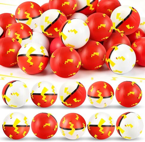 12 Pcs Cartoon Red White Themed Stress Balls Bulk, 2.48 Inch Anxiety Relief Fidget Sensory Squeeze Toys for Party Gifts Birthday Supplies Goodie Bag Stuffers in Saudi Arabia