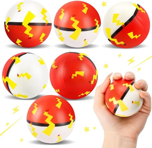 12 Pcs Cartoon Red White Themed Stress Balls Bulk, 2.48 Inch Anxiety Relief Fidget Sensory Squeeze Toys for Party Gifts Birthday Supplies Goodie Bag Stuffers in Saudi Arabia