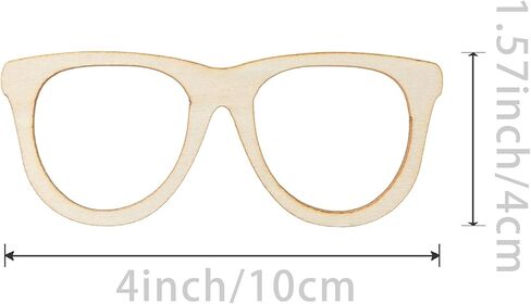 Sunglasses Shape Wood Ornaments Glasses DIY Craft Slices For Home Outdoor Decoration 20Pack in Kuwait
