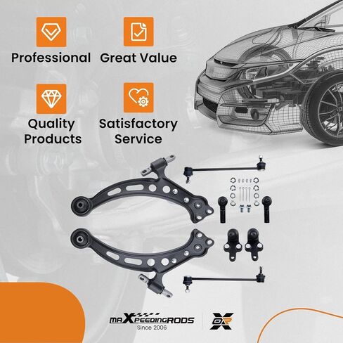 maXpeedingrods 6Pcs Front Lower Control Arm with Ball Joint for Toyota Camry 1997-2001 Toyota Avalon 1997 Lexus ES300 1997-2001 Lexus RX300 1999-2003, Suspension kit Sway Bar Links Outer Tie Rods in Kuwait