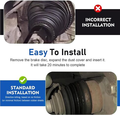 2 PCS CV Axle Boot, CV Joint Boot with Clamps and Cable Ties, Portable Rubber Waterproof Seals for 19 mm-24 mm Axle Diameters, for Most FW and AED Vehicles (Black) in Saudi Arabia